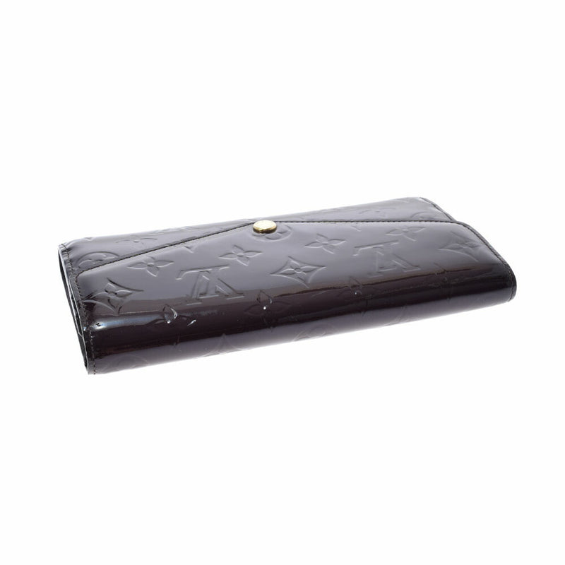 LOUIS VUITTON Louis Vuitton Verni Portofeuil Sarah Amarant M90152 Unisex Monogram Long Wallet