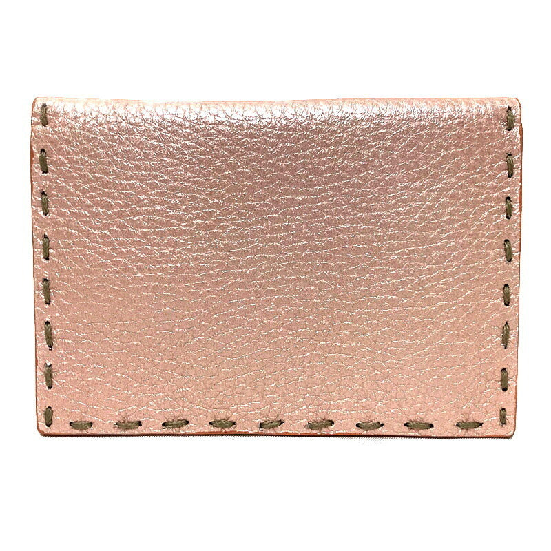 FENDI selleria card case pass leather pink ladies with box 7M0145