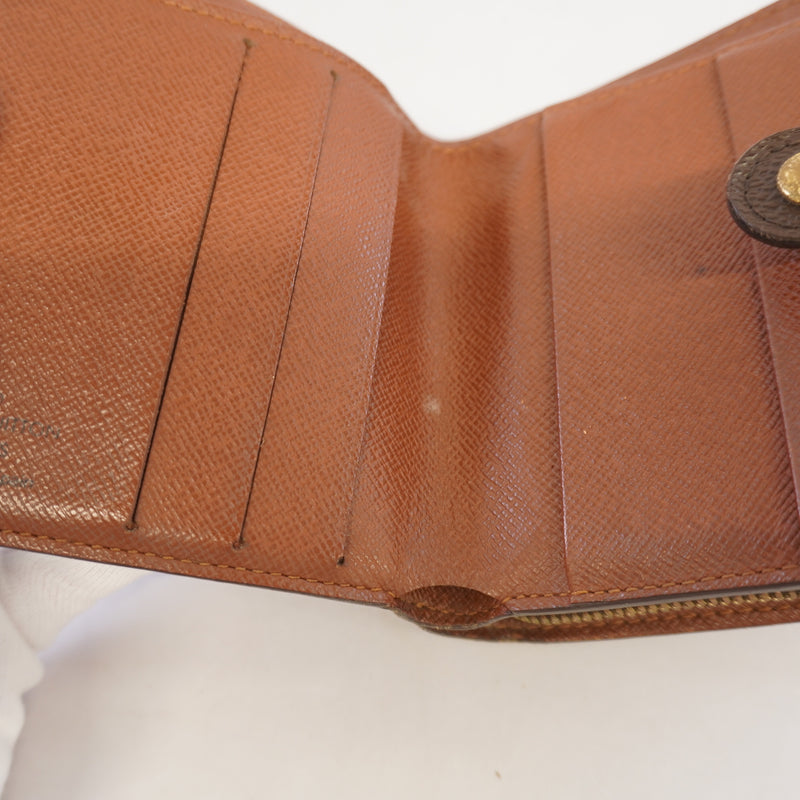 Auth Louis Vuitton Monogram Compact Zip M61667 WomenUnisexMen Wallet (bi-fold)
