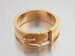 Hermes HERMES Scarf Ring Belt Motif Gold Pin Charm Womens Mens