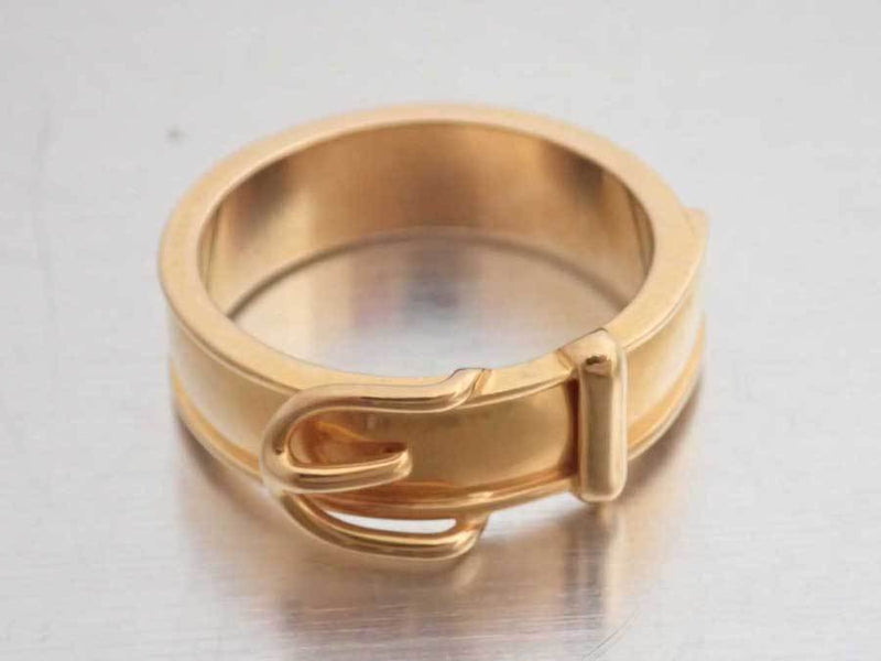 Hermes HERMES Scarf Ring Belt Motif Gold Pin Charm Womens Mens