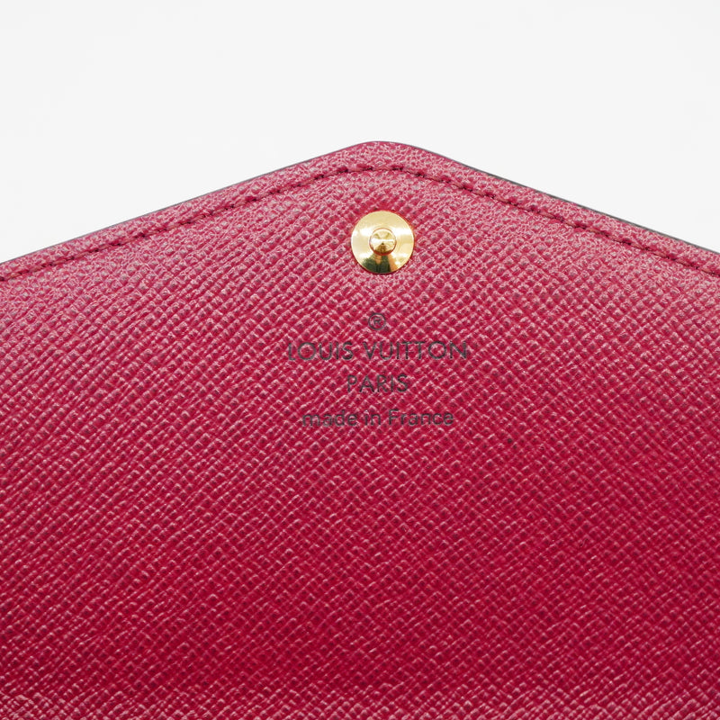 Auth Louis Vuitton Monogram Portefeuille Sara M62234 Womens Long Wallet Fuchsia