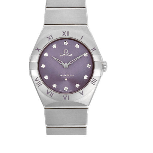 Omega OMEGA Constellation Diamond Index SS Ladies Quartz Watch Violet Dial 131.10.28.60.60.002
