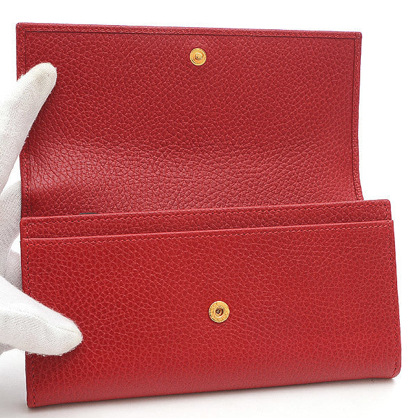 Gucci Petit Marmont Bi-Fold Wallet Leather Red 456116