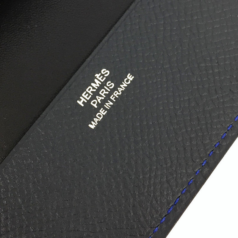 Hermes Passport Case MC2 Magellan Color Block H074714CAAE Blue Leather