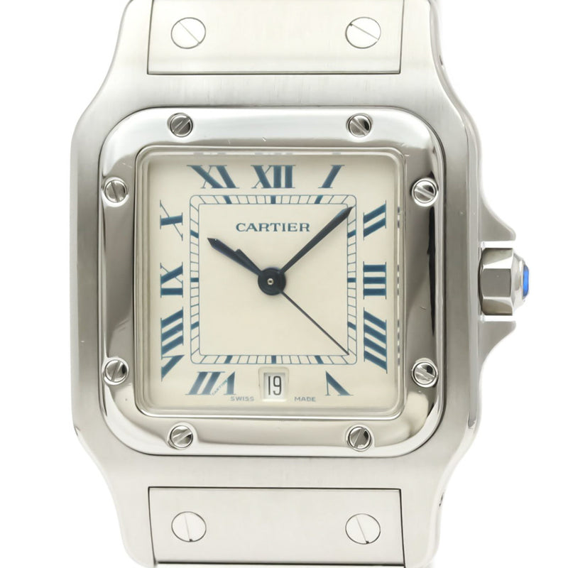 CARTIER Santos Galbee Steel Quartz Mens Watch 987901