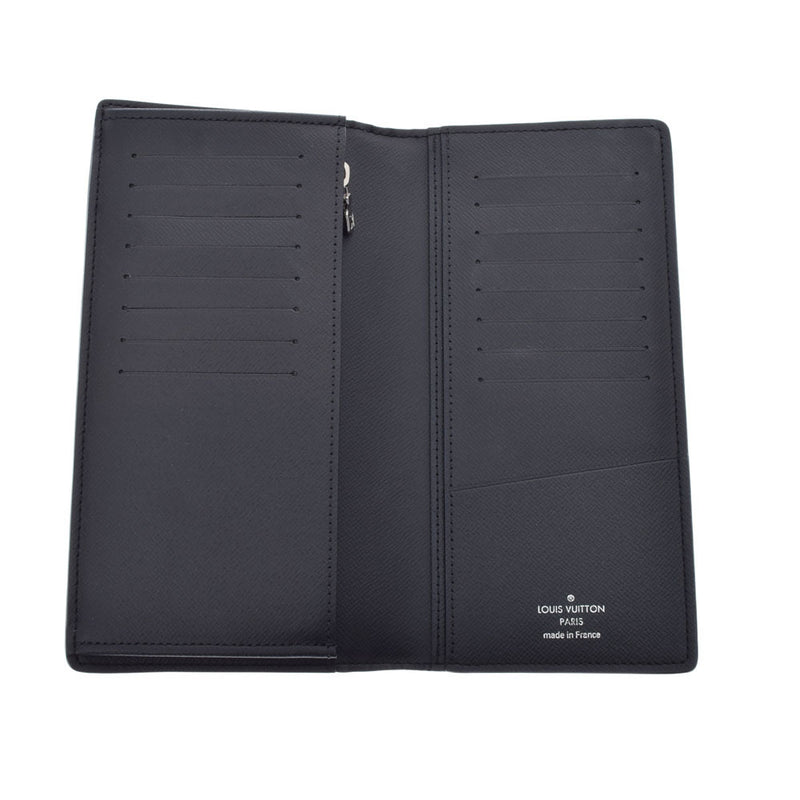 LOUIS VUITTON Louis Vuitton Taiga Portofeuil Braza Noir (Black) M30501 Mens Leather Wallet