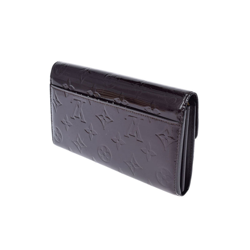 LOUIS VUITTON Louis Vuitton Verni Portofeuil Sarah Amarant M90152 Unisex Monogram Long Wallet