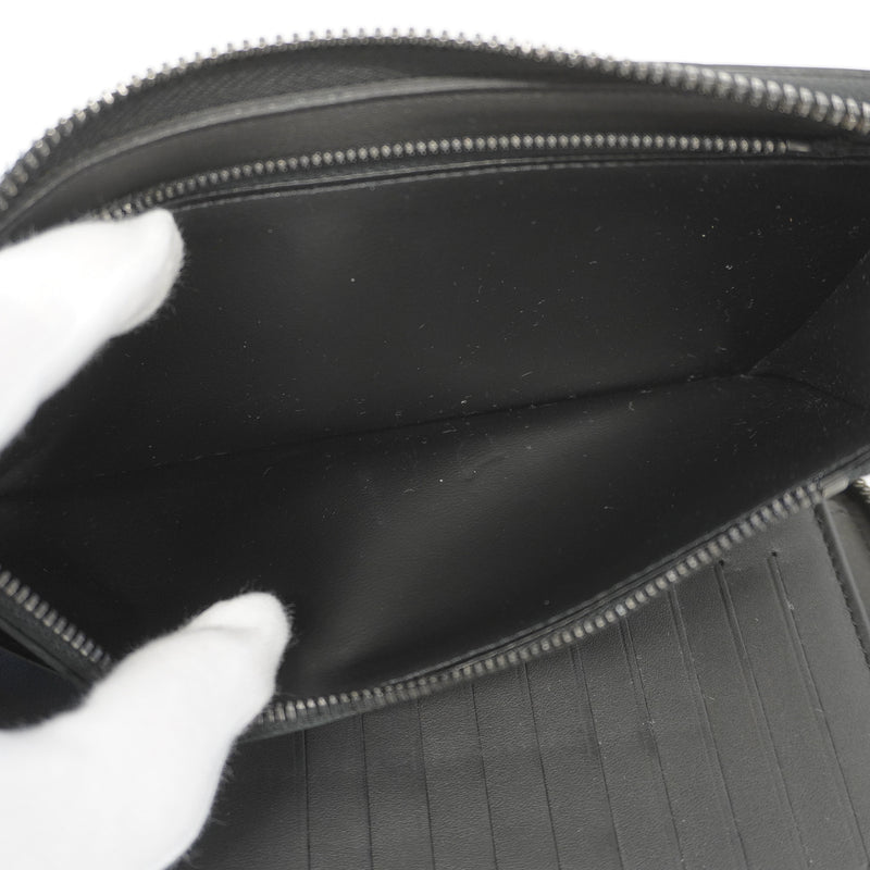 Auth Louis Vuitton Monogram Shadow Zippy Wallet Vertical M62902 Mens Long Wallet (bi-fold) Noir