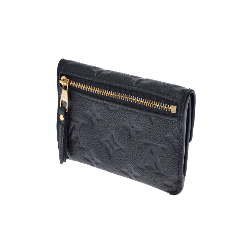 LOUIS VUITTON Monogram Amplant Pochette Cle Coin Purse Noir M60633 Ladies Leather Case