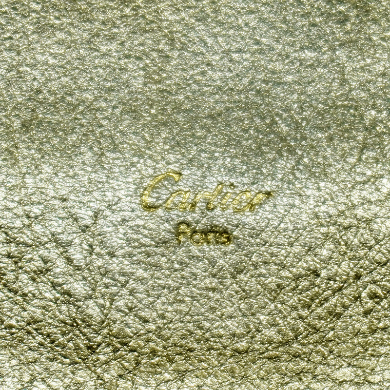 Auth Cartier Bifold Long Wallet Womens Leather Long Wallet (bi-fold) Gold
