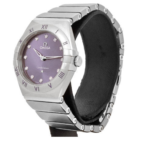 Omega OMEGA Constellation Diamond Index SS Ladies Quartz Watch Violet Dial 131.10.28.60.60.002