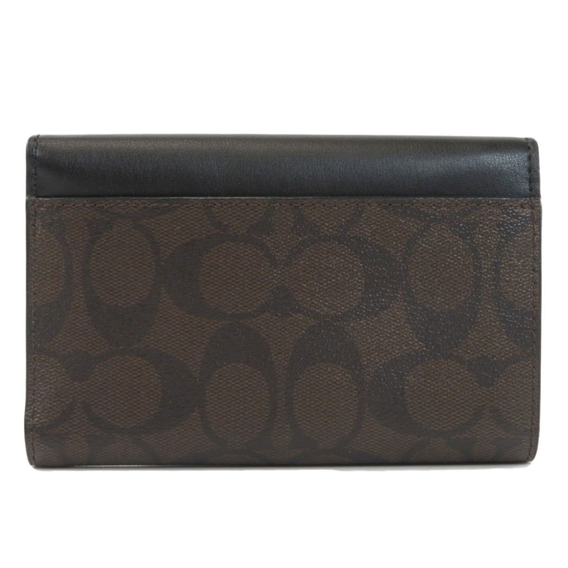Coach D1881 Signature Bi-Fold Wallet PVC Leather Ladies
