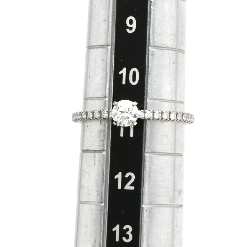 Cartier Etincelle de Solitaire Diamond Pave Ring Pt950 Platinum D0.23ct # 51 CRN4744351