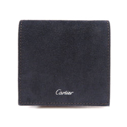Cartier motif coin case leather canvas mens