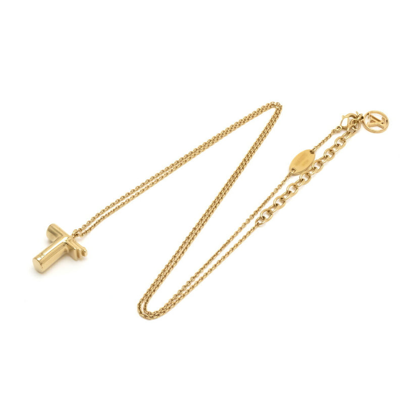 LOUIS VUITTON Louis Vuitton Necklace & ME T Initial Alphabet Pendant GP Gold M61075