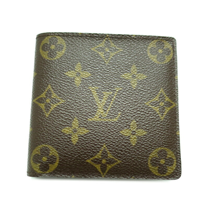 Louis Vuitton Portofeuil Marco Mens Bi-Fold Wallet M61675 Monogram Canvas Brown