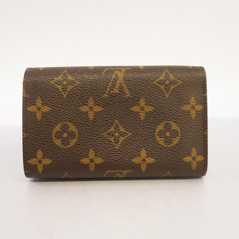 Auth Louis Vuitton Monogram Portofeuil Tresor M61736 MenWomenUnisex Wallet (bi-fold)