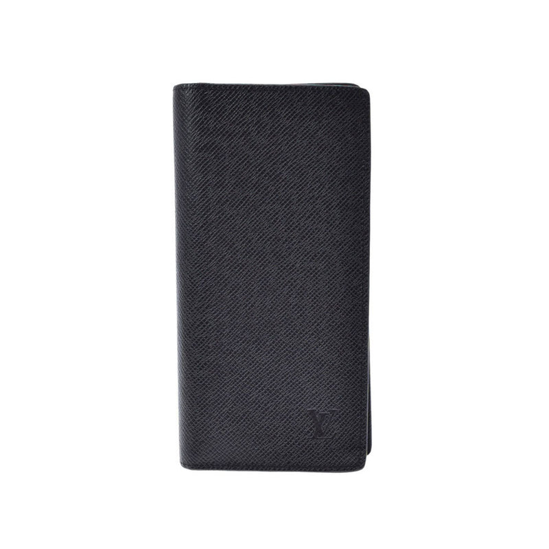 LOUIS VUITTON Louis Vuitton Taiga Portofeuil Braza Noir (Black) M30501 Mens Leather Wallet