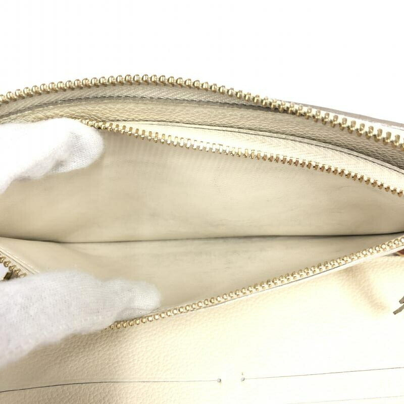 LOUIS VUITTON Louis Vuitton M93437 Portofeuil Scretlon Monogram Amplant White Round Wallet