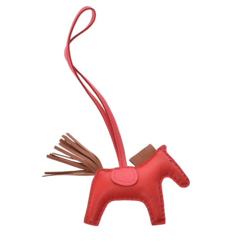HERMES Hermes Rodeo PM Horse Motif Bag Charm Rouge Coo / Pivoinne Cigar A Engraved (around 2017) Unisex Anyomiro Keychain Shindo