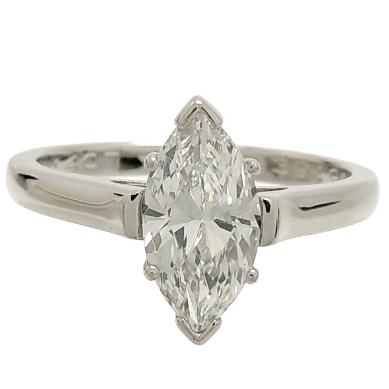 Tiffany Pt950 1.14ct Marquis Diamond Ladies Ring / Platinum No. 12