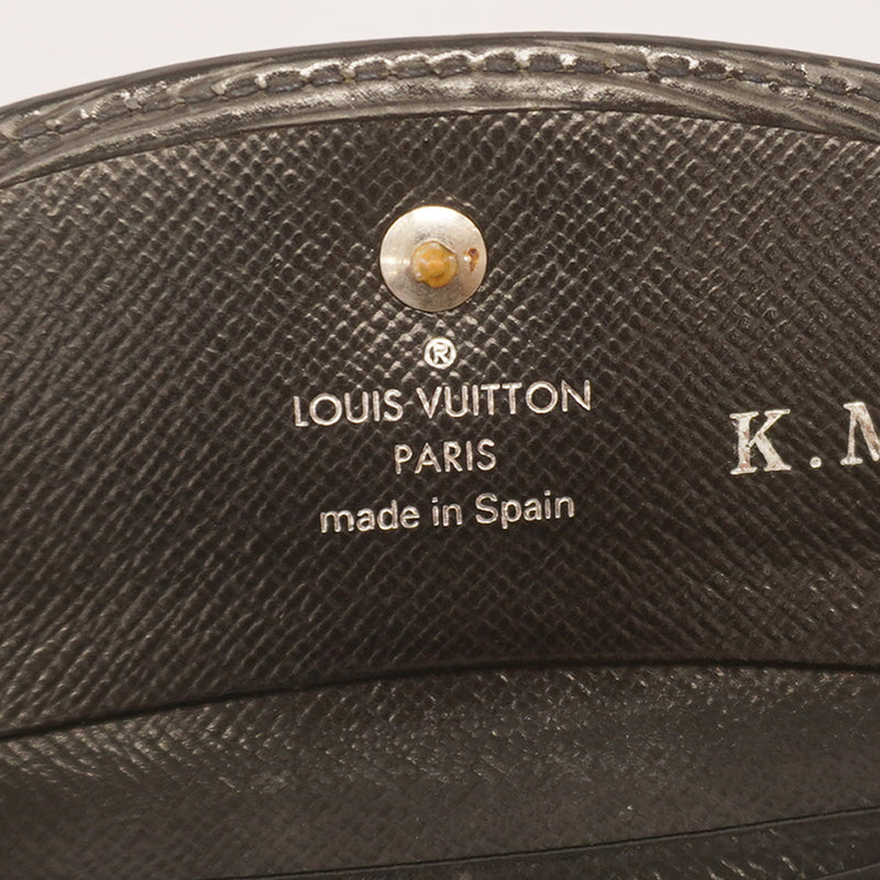 Auth Louis Vuitton Epi Porto Monesampur M63412 Mens Coin Purse/coin Case Noir