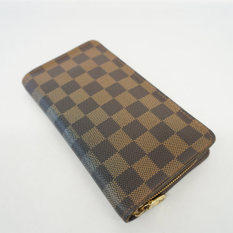 Auth Louis Vuitton Damier Porte Monnaie Zippe N61728 MenWomenUnisex Long Wallet (bi-fold)