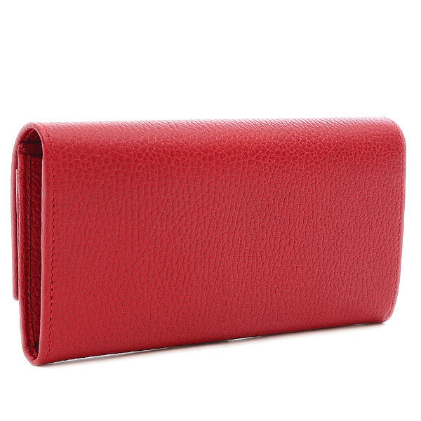 Gucci Petit Marmont Bi-Fold Wallet Leather Red 456116