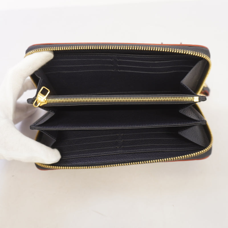 Auth Louis Vuitton Monogram Empreinte Zippy Wallet M62121 Womens Long Wallet