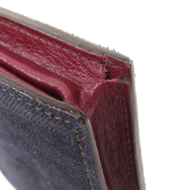 Cartier motif coin case leather canvas mens