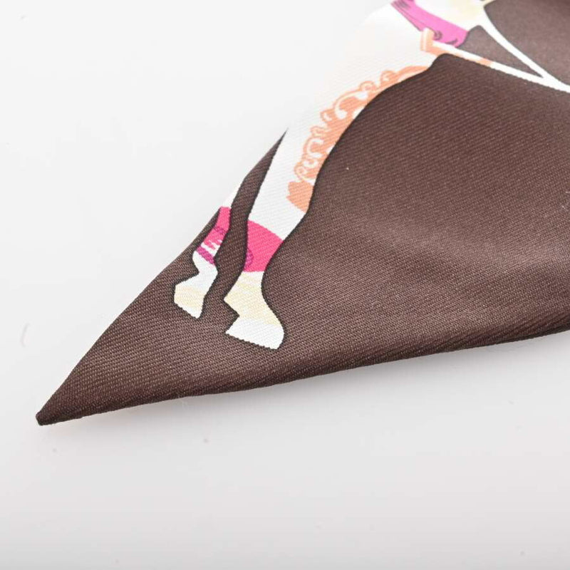 Hermes Womens Silk Scarf Brown