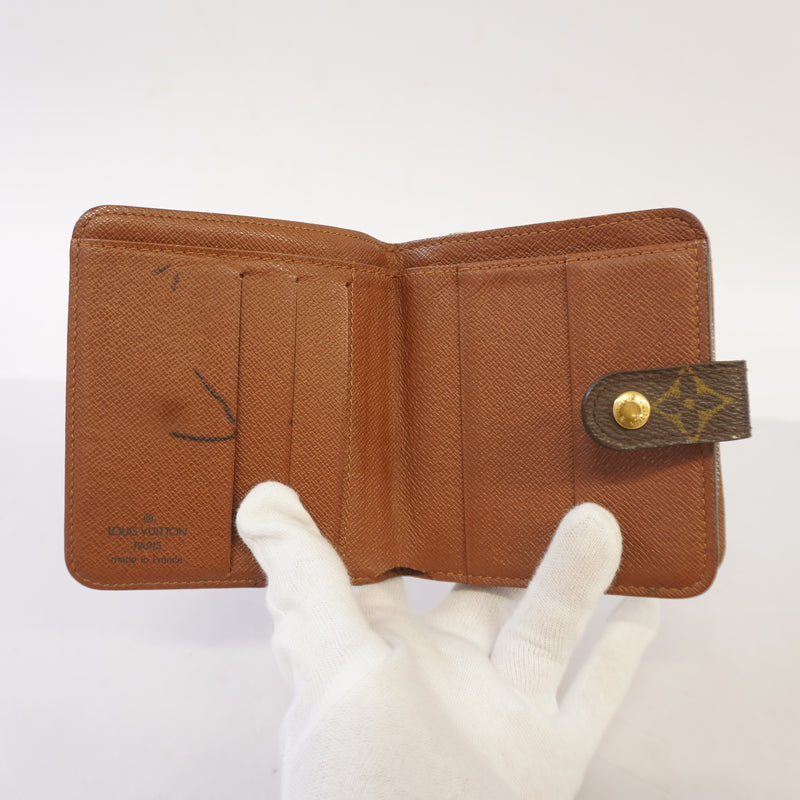 Auth Louis Vuitton Monogram Compact Zip M61667 MenWomenUnisex Wallet