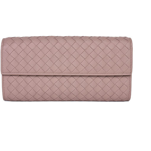 BOTTEGA VENETA Intrecciato long wallet nappa leather pink 150509