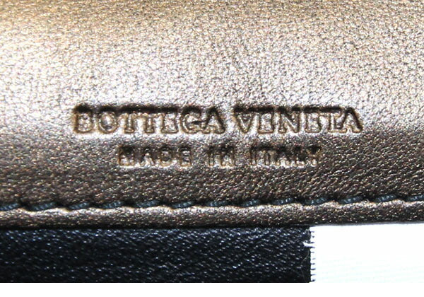 Bottega Veneta Business Card Holder Intrecciato 113945 Bronze Leather Case Mens Womens