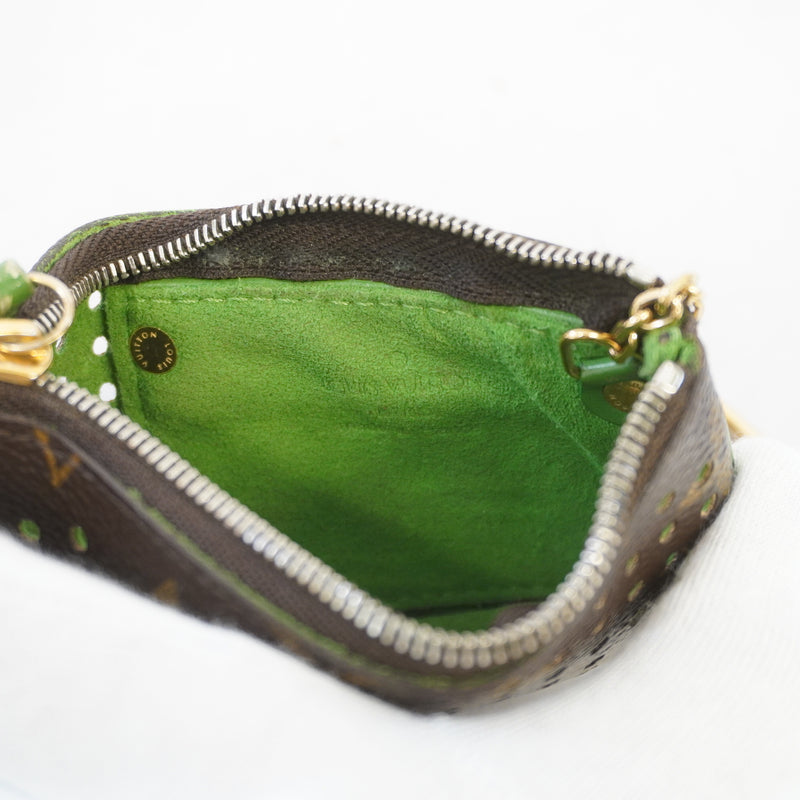 Auth Louis Vuitton Coin Case Monogram Perfo Pochette Cle M95186 Veil