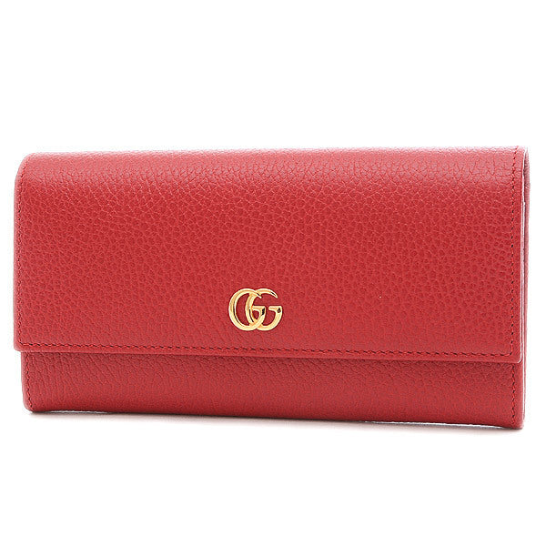 Gucci Petit Marmont Bi-Fold Wallet Leather Red 456116