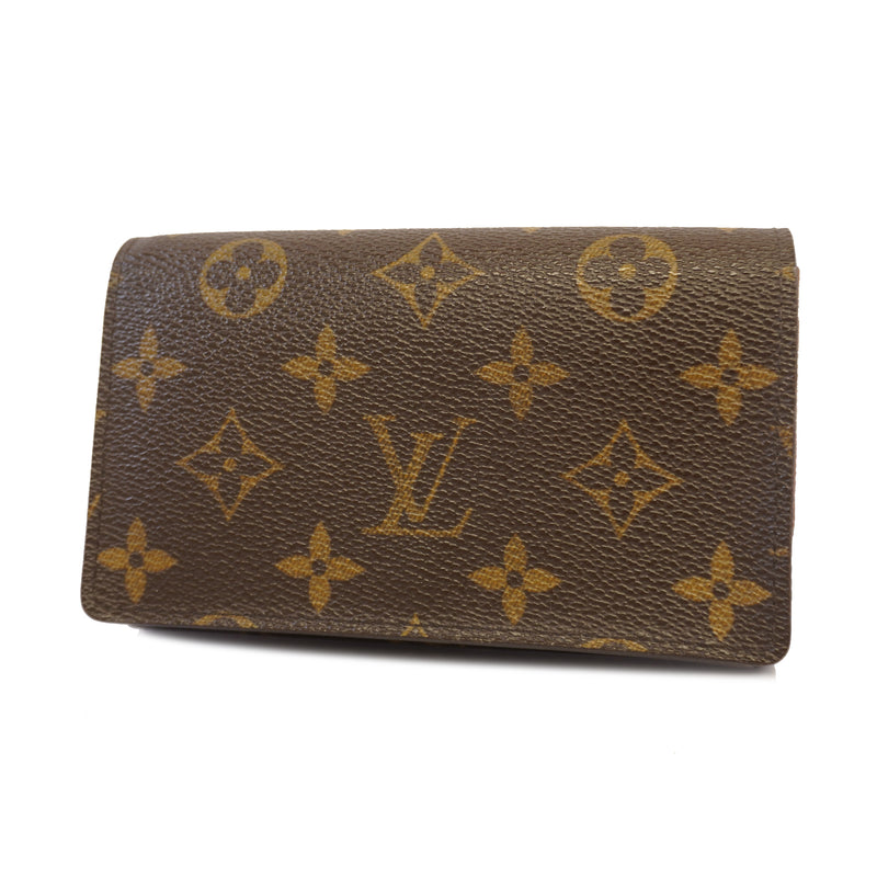 Auth Louis Vuitton Monogram Portofeuil Tresor M61736 MenWomenUnisex Wallet (bi-fold)