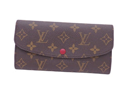 Louis Vuitton Purse Monogram Emily Brown Red Canvas