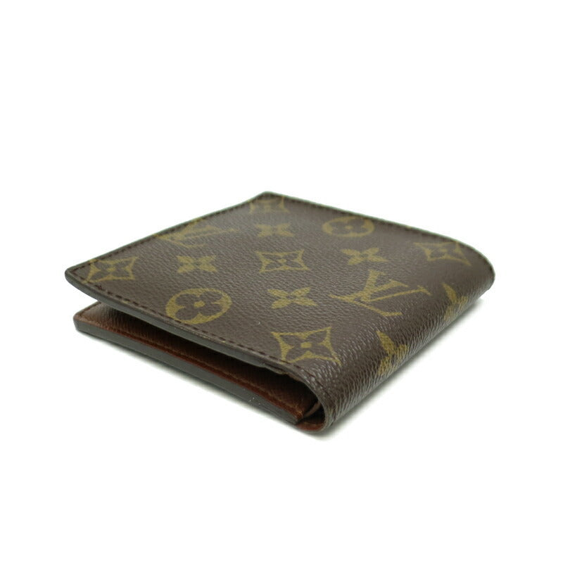 Louis Vuitton Portofeuil Marco Mens Bi-Fold Wallet M61675 Monogram Canvas Brown