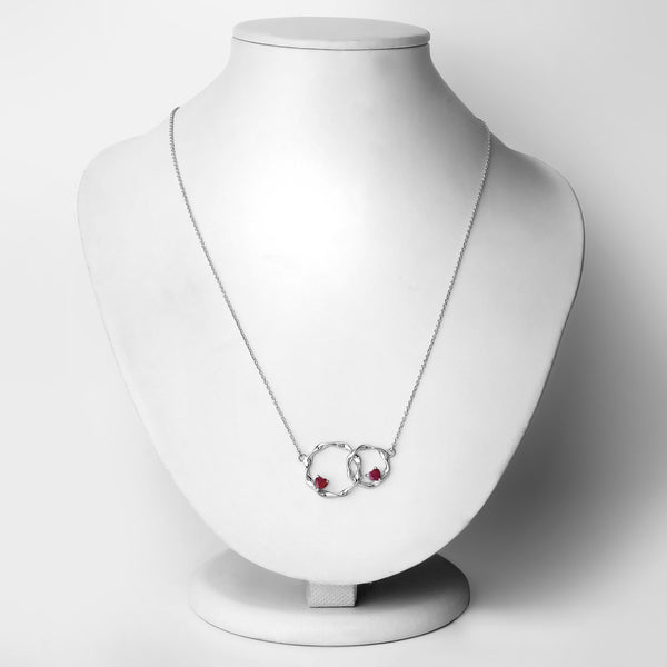 0.70 Carat Genuine Ruby .925 Sterling Silver Pendant