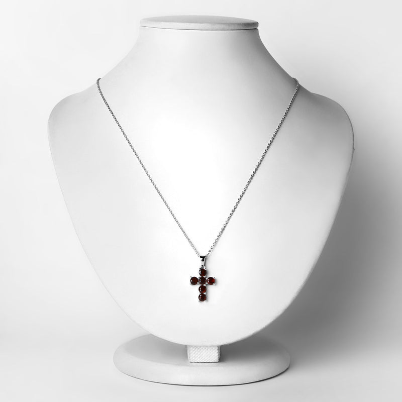 1.80 Carat Genuine Garnet .925 Sterling Silver Pendant