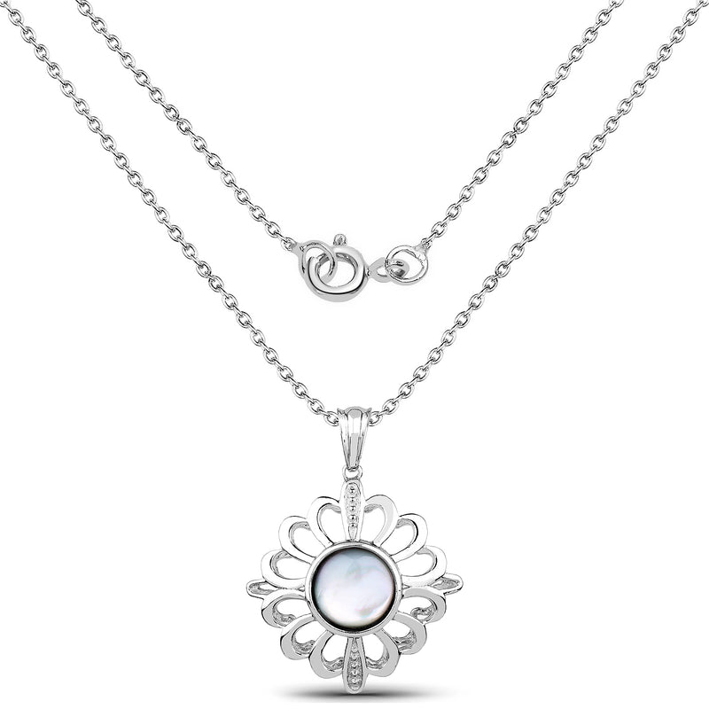3.28 Carat Genuine Pearl .925 Sterling Silver Pendant