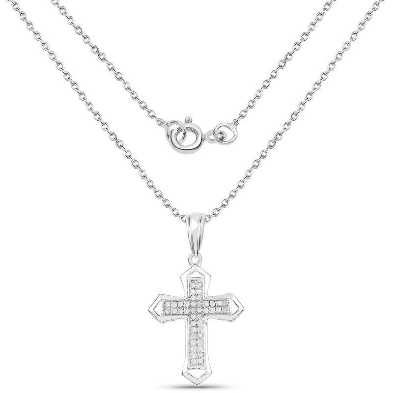 0.28 Carat Genuine White Diamond Brass Pendant