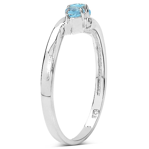 0.36 Carat Genuine Blue Topaz .925 Sterling Silver Ring