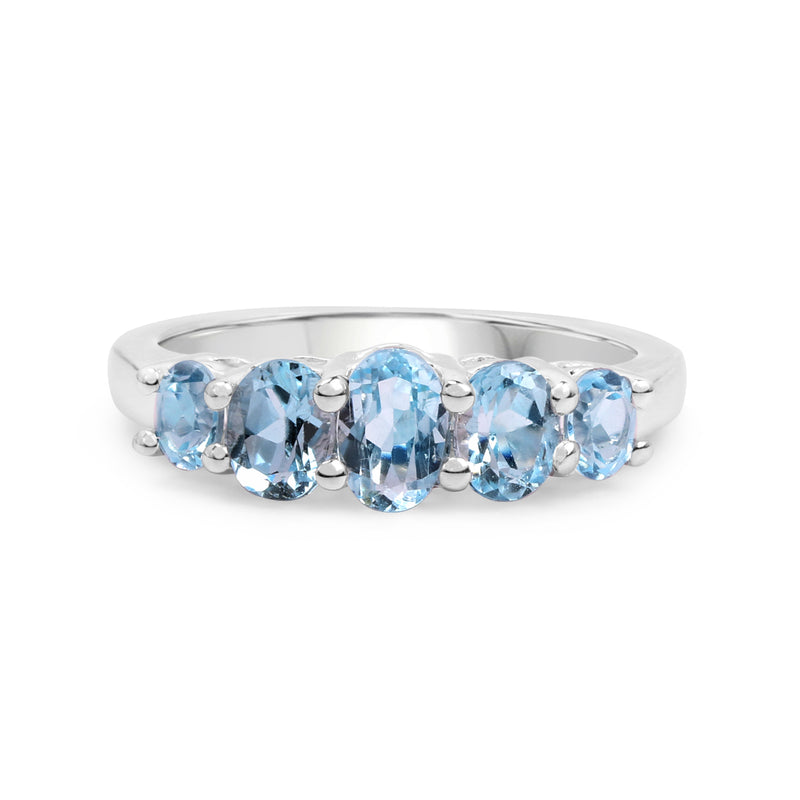 1.91 Carat Genuine Blue Topaz .925 Sterling Silver Ring