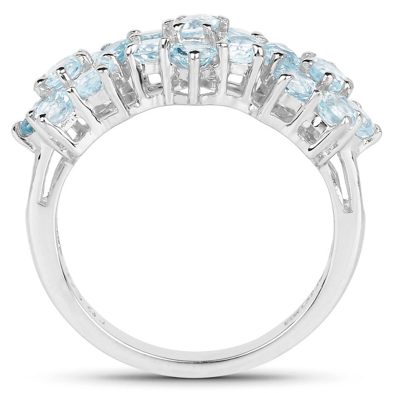 2.52 Carat Genuine Blue Topaz .925 Sterling Silver Ring