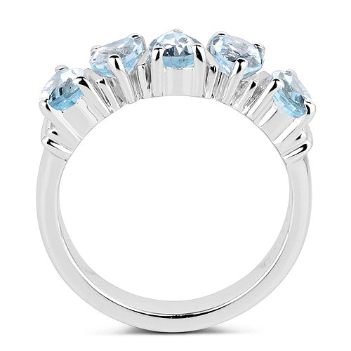 2.65 Carat Genuine Blue Topaz .925 Sterling Silver Ring