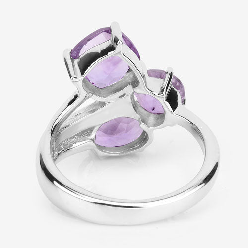 2.93 Carat Genuine Amethyst .925 Sterling Silver Ring