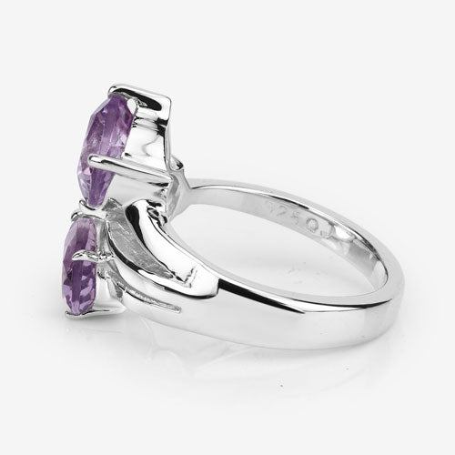 2.93 Carat Genuine Amethyst .925 Sterling Silver Ring